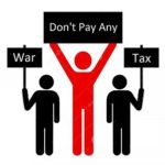 pay no war tax chicago graphic