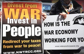 tax day Protest at IRS with veterans for peace