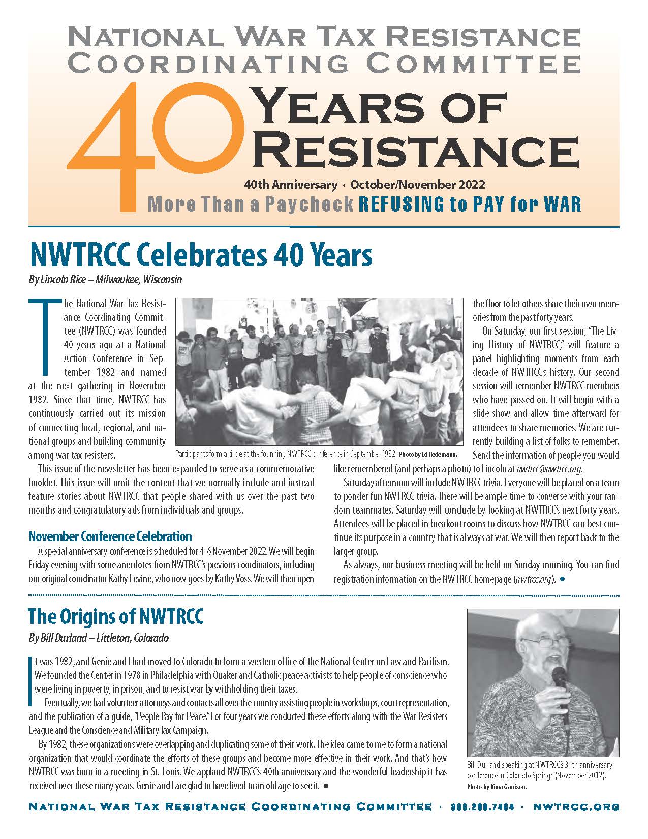 NWTRCC August 2021 Front Page
