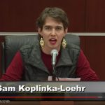 Sam Koplinka-Loehr, NWTRCC Field Organizer, testified at the Iraq Tribunal on Friday, December 2nd about the costs of the war. Her testimony is below.